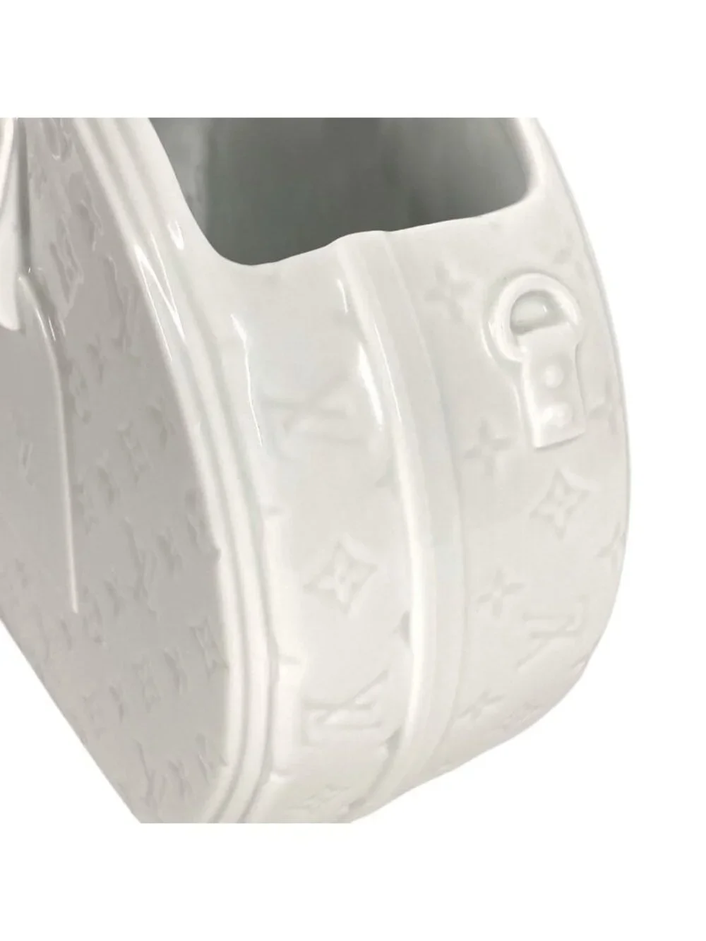 Louis Vuitton Vase Vaspo Serine Porcelain White